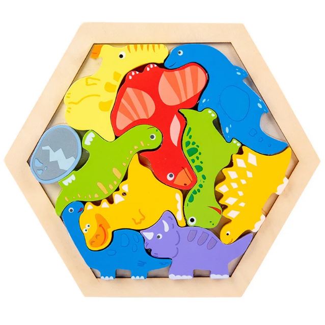 Puzzle Hexagone en Bois